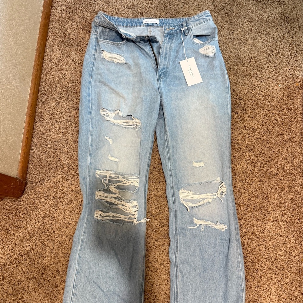 Flying Monkey Denim with Distressed Detail